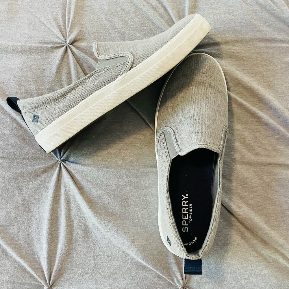 Sperry Topsider glitter slip on sneakers